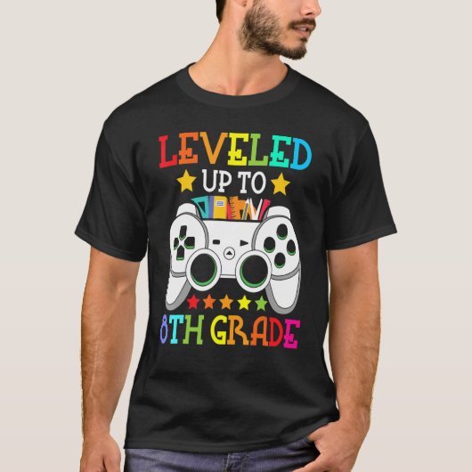 8th Grade Level Unlocked Video Game Back To School Tシャツ (正面)
