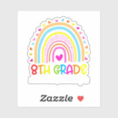 8Th Grade Rainbow Where Adventure Begin シール (シート)