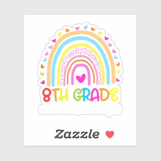 8Th Grade Rainbow Where Adventure Begin シール (シート)