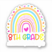 8Th Grade Rainbow Where Adventure Begin シール (正面)