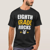 8th Grade Rocks  Back To School Music Teacher Stud Tシャツ (正面)