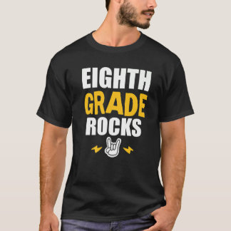 8th Grade Rocks  Back To School Music Teacher Stud Tシャツ