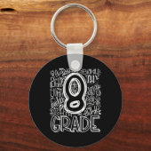8th Grade Typography Team Eighth Grade Back To Sch キーホルダー (正面)