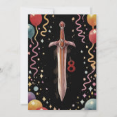 8th Swords Red Birthday Party Invitation 招待状 (裏面)