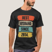 8Th Wedding Aniversary Gift For Him Best Husband S Tシャツ (正面)
