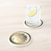 8th Wedding Anniversary Bronze Medallion Image コースター (側面)