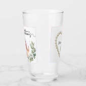8th Wedding Anniversary Romantic Eucalyptus Photo タンブラーグラス (左)