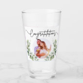 8th Wedding Anniversary Romantic Eucalyptus Photo タンブラーグラス (正面)