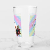 8th Wedding Anniversary Romantic Floral Couple タンブラーグラス (左)