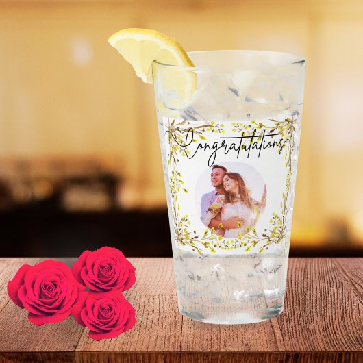 8th Wedding Anniversary Spring Flowers Photo タンブラーグラス