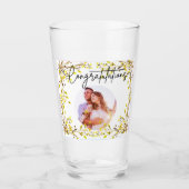 8th Wedding Anniversary Spring Flowers Photo タンブラーグラス (正面)