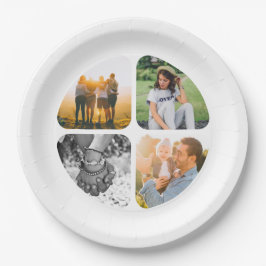 8xパーティープレート4写真テンプレート ペーパープレート