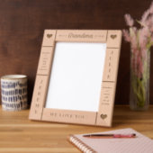 8x10おばあちゃん最高のの孫の名前エッチングフレーム レーザー彫刻フレーム (左)