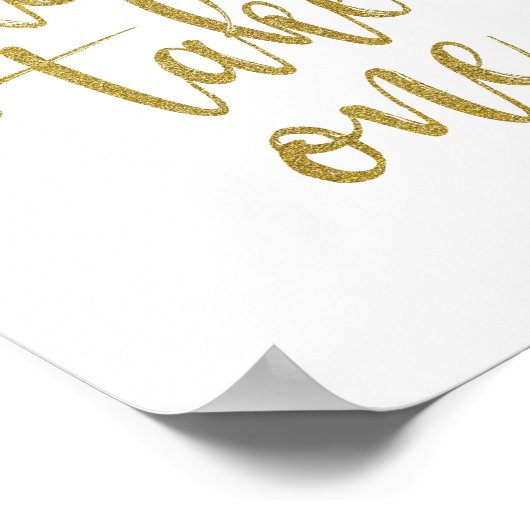 8x10のグリッターを一つ結婚お願い ポスター (角)