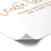 8x10のバラ金ゴールド結婚式の引き出物の署名を1つ取る ポスター (角)