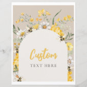 8x10イエローフローラビーカスタムサイン (正面)