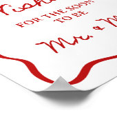 8x10インチアドバイスとウィッシュ手書きブライダルシャワー ポスター (角)