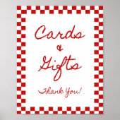 8x10インチカードとギフトサイン手書きフォント ポスター (正面)