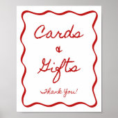 8x10インチカードとギフトサイン手書きフォント ポスター (正面)