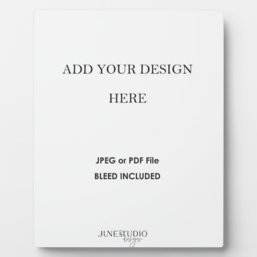 8x10インチテーブルトッププラーク(スタンド印刷付き) フォトプラーク (正面)