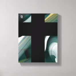 8x10インチトレンド抽象芸術アートキャンバス白黒緑 キャンバスプリント