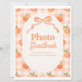 8x10インチピーチフォトゲストブックサイン (正面)