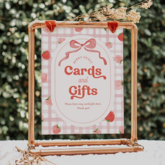 8x10インチベリーカードとギフトサイン