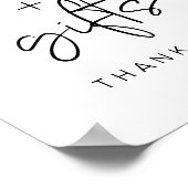 8x10インチミニマルモダンリストカードとギフトの看板 ポスター (角)