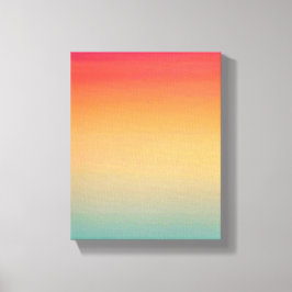 8x10インチモダンレインボースカイイエローブルー キャンバスプリント