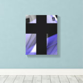 8x10インチラベンダームーントレンド抽象芸術アートバイオレット キャンバスプリント (インサイチュ (ウッドフロア))