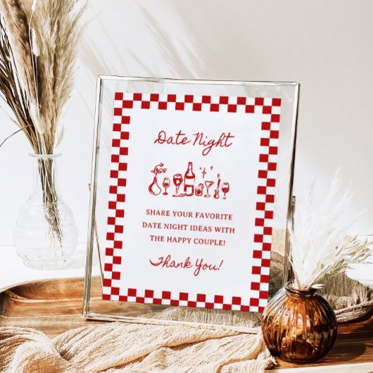 8x10インチ手書き波打ち日縁どの夜のアイディア ポスター