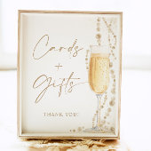 8x10インチ真珠およびプロセッコカードとギフトサイン ポスター