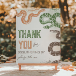 8x10インチ編集可能スネークパーティー好意サイン