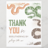 8x10インチ編集可能スネークパーティー好意サイン (正面)