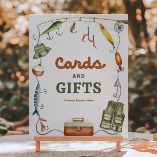 8x10インチ魚釣りカードとギフトサイン