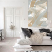 8x10インチSandy Tornado Trend抽象芸術アートベージュ キャンバスプリント