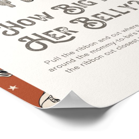 8x10ウェスタン彼女の腹部のサインの大きさ ポスター (角)