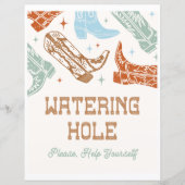 8x10ウエスタンウォーターリングホールサイン (正面)