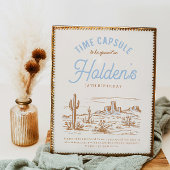 8x10カウボーイタイムカプセル標識