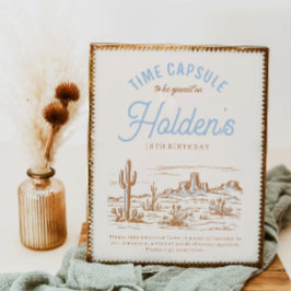 8x10カウボーイタイムカプセル標識