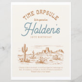 8x10カウボーイタイムカプセル標識 (正面)