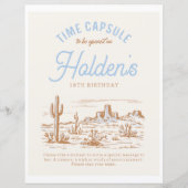 8x10カウボーイタイムカプセル標識 (正面)