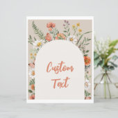 8x10カスタムワイルドフラワーパーティー標識 (スタンド正面)