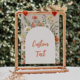 8x10カスタムワイルドフラワーパーティー標識