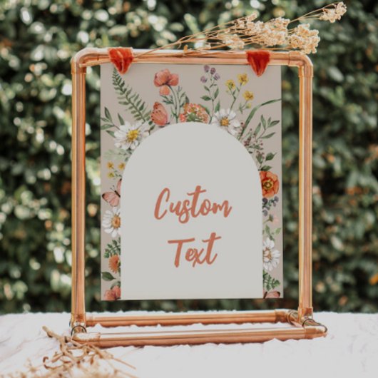 8x10カスタムワイルドフラワーパーティー標識