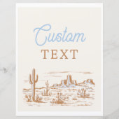 8x10カスタム西洋標識 (正面)