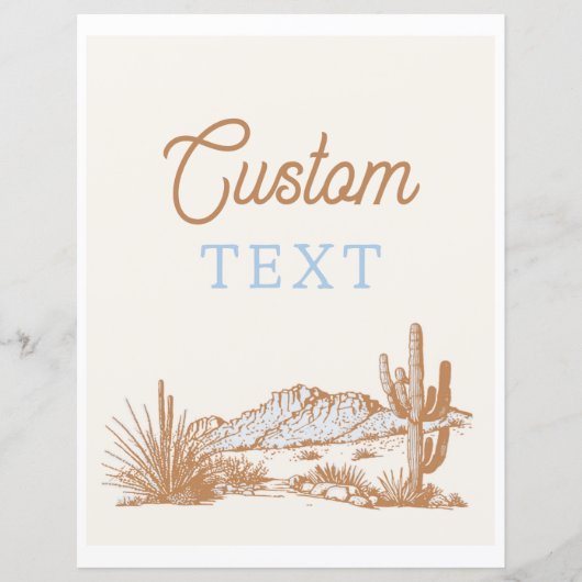 8x10カスタム西洋標識 (正面)