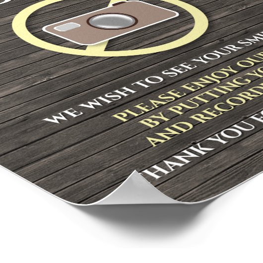 8x10カントリー素朴・ウッドのプラグが抜け結婚た状態 ポスター (角)