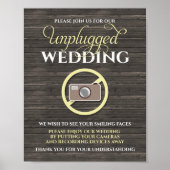 8x10カントリー素朴・ウッドのプラグが抜け結婚た状態 ポスター (正面)