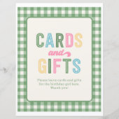 8x10ガールズキャンピングカードとギフトサイン (正面)